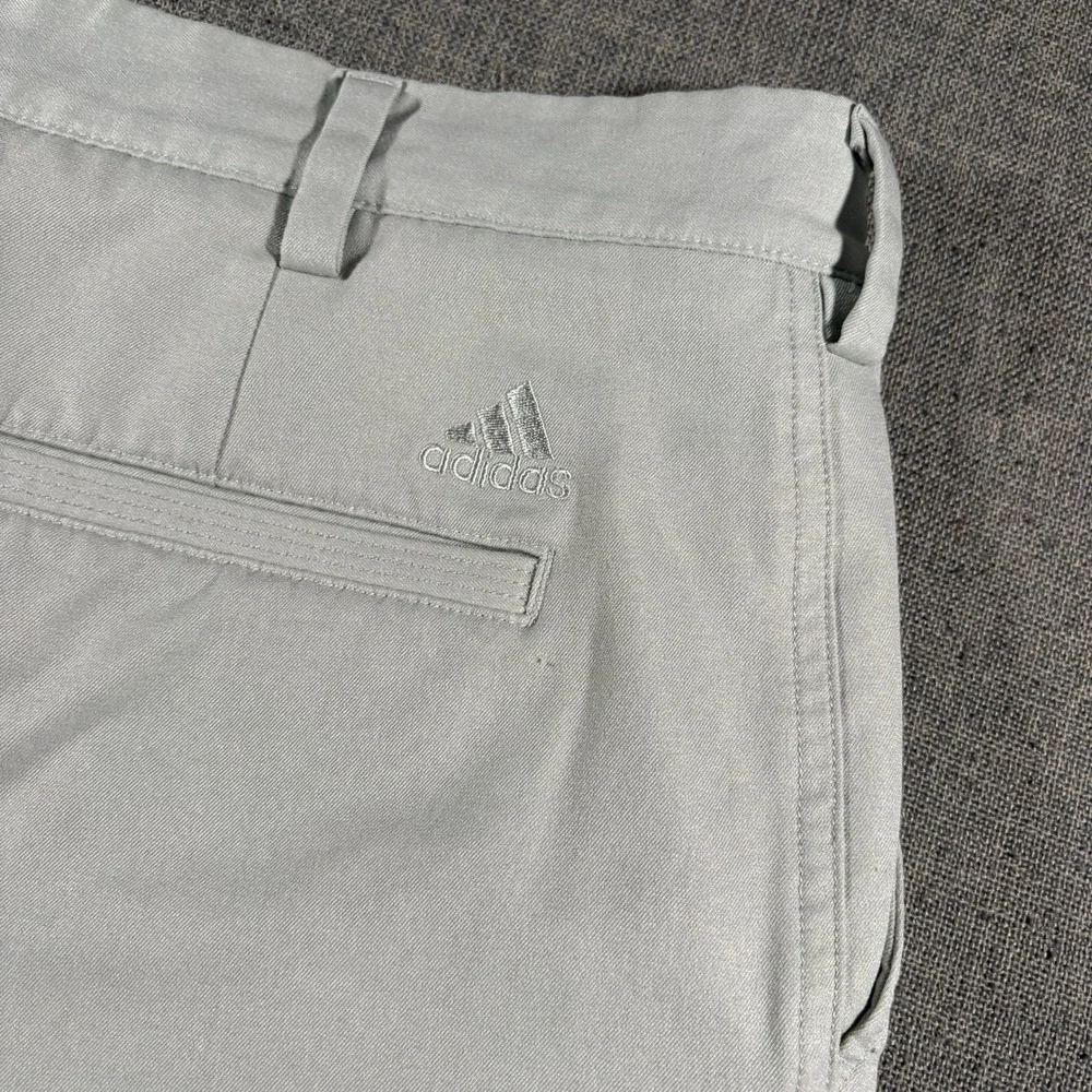 Adidas Climalite Golf Shorts Mens 36 Grey Flat Front Performance Athletic